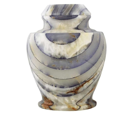 "Blossom" Onyx Blue Marble Cremation Urn - Modern Memorials